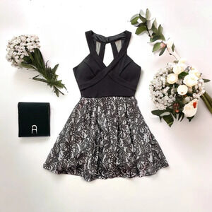 Crystal Doll Juniors’ Macy’s Black Ivory Formal Black Tie Homecoming Dress 3